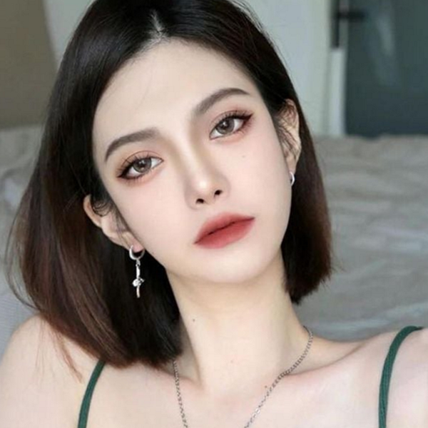 내츄럴 단발 통가발 스타일링 여성 통가발 고열사 망일 - 상품 이미지