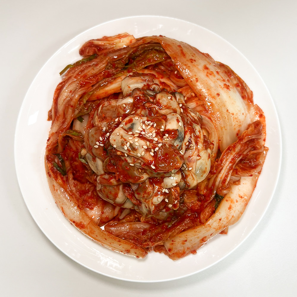 국내 당일제조 싱싱한 알배기 생 굴 배추 겉절이 생굴겉절이 김치 1kg 2kg - 상세 이미지 5