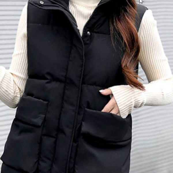 경량 여성 패딩 조끼 베이직 여자 패딩 조끼 데일리 - 상품 이미지