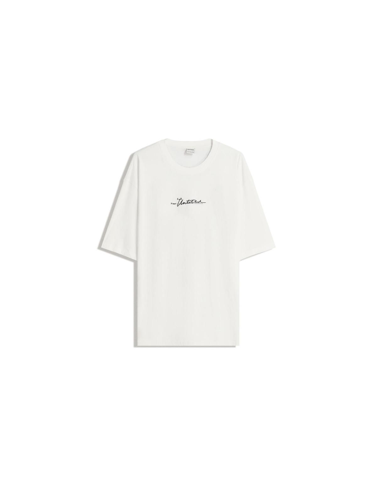 버쉬카 프린트 오버핏 반팔 티셔츠 8066/154 WHITE - 상세 이미지 2