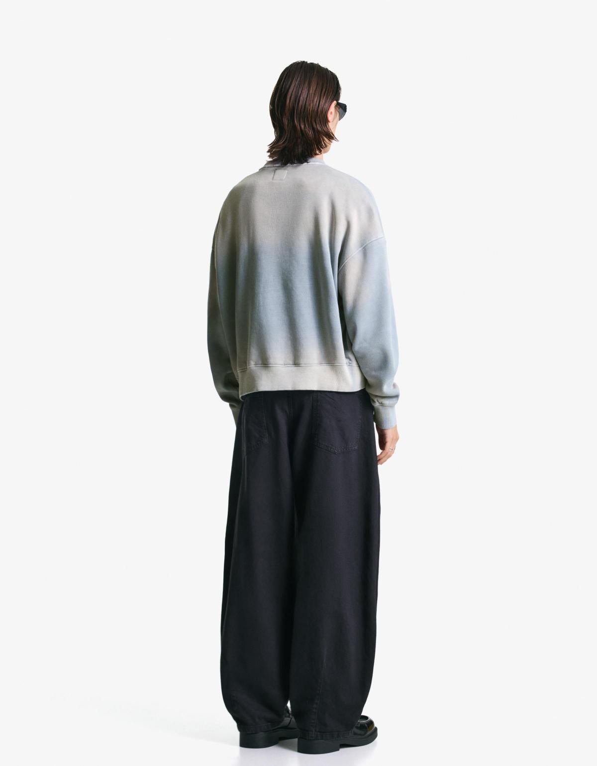 버쉬카 오버사이즈 워시드 테크니컬 맨투맨 7378/732 LIGHT BLUE - 상세 이미지 3