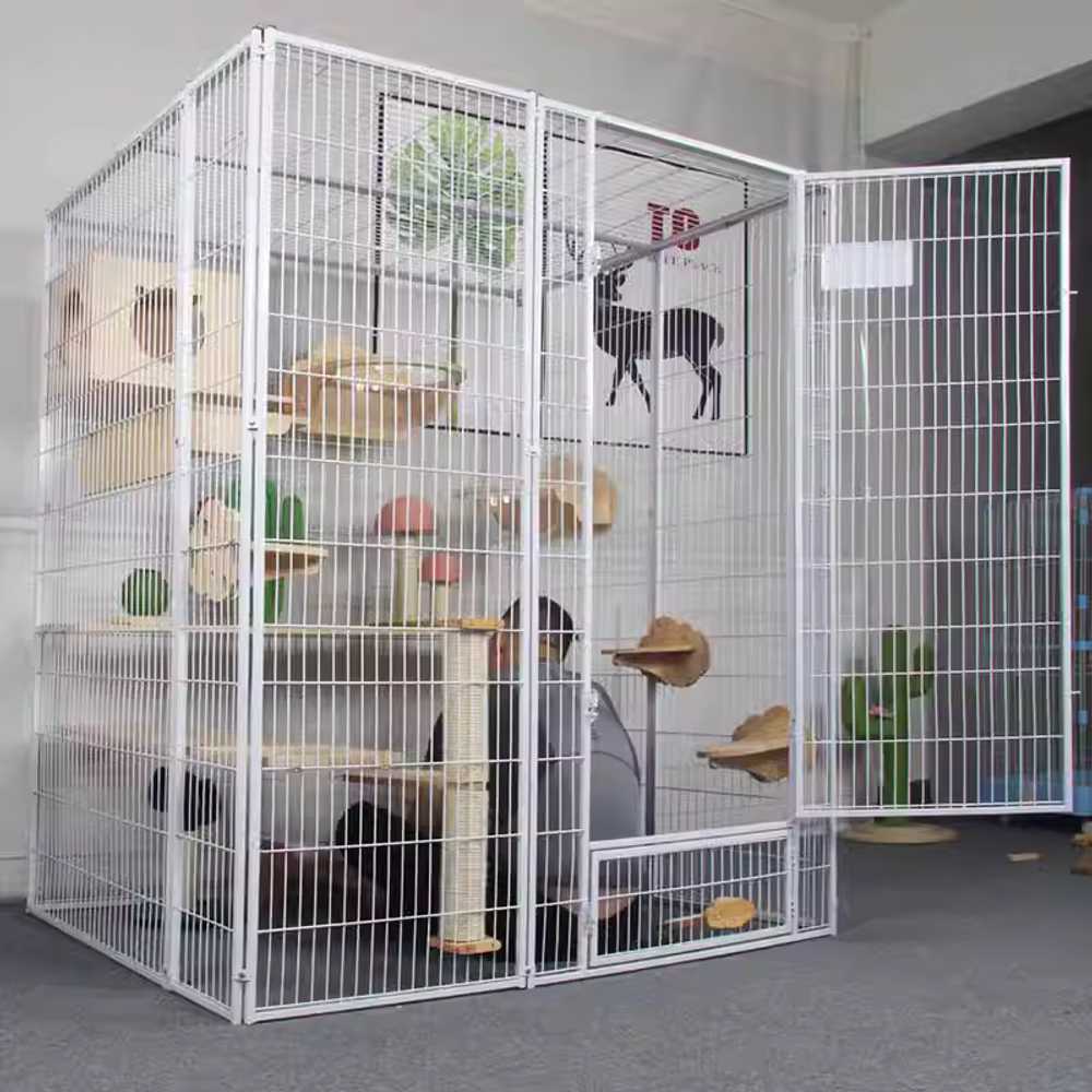 대형 철제 케이지 고양이 전용 넓은 실내 하우스 93x63x150cm - 상세 이미지 4