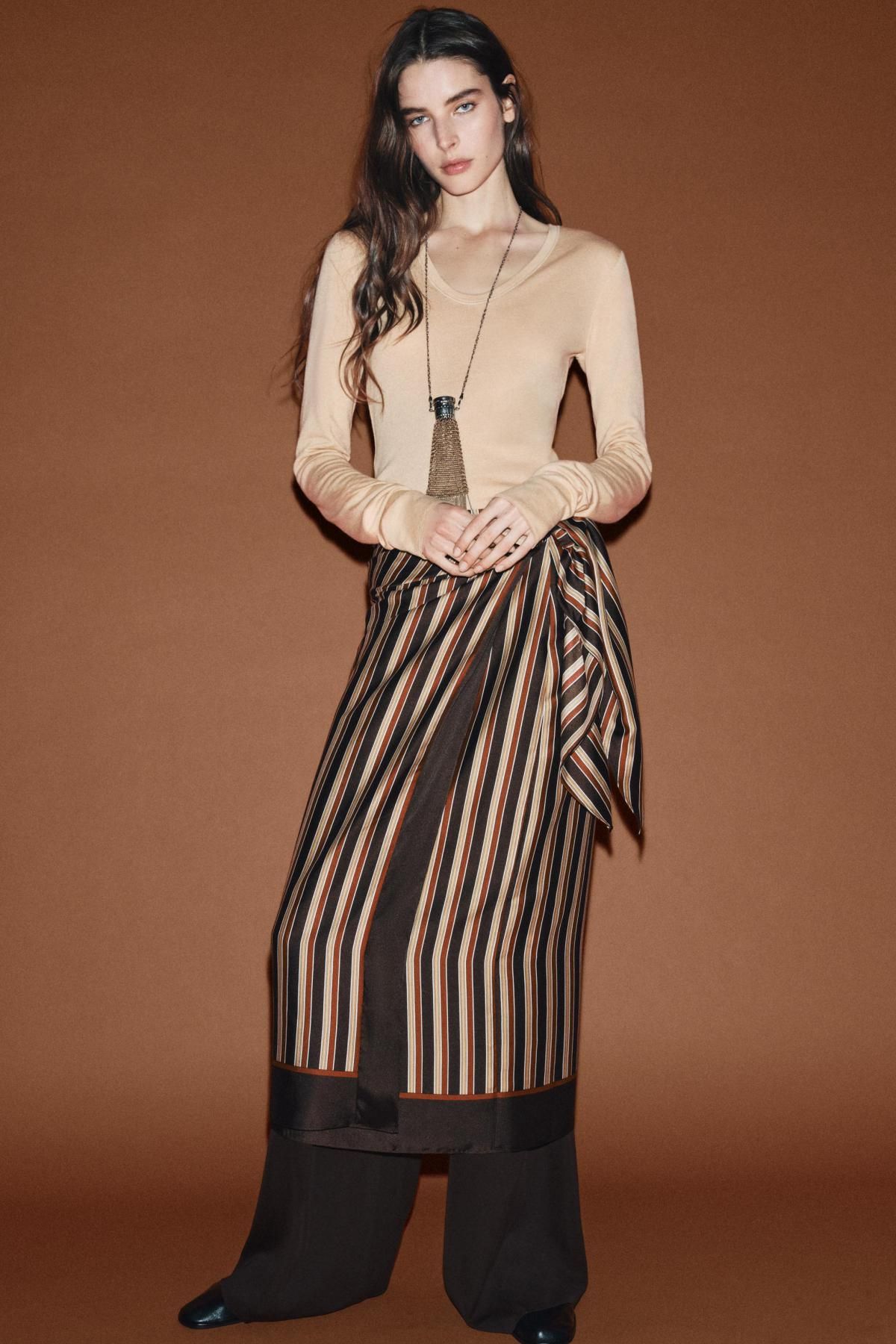 자라 스트라이프 랩 미디 스커트 9070/081 STRIPED - 상세 이미지 2