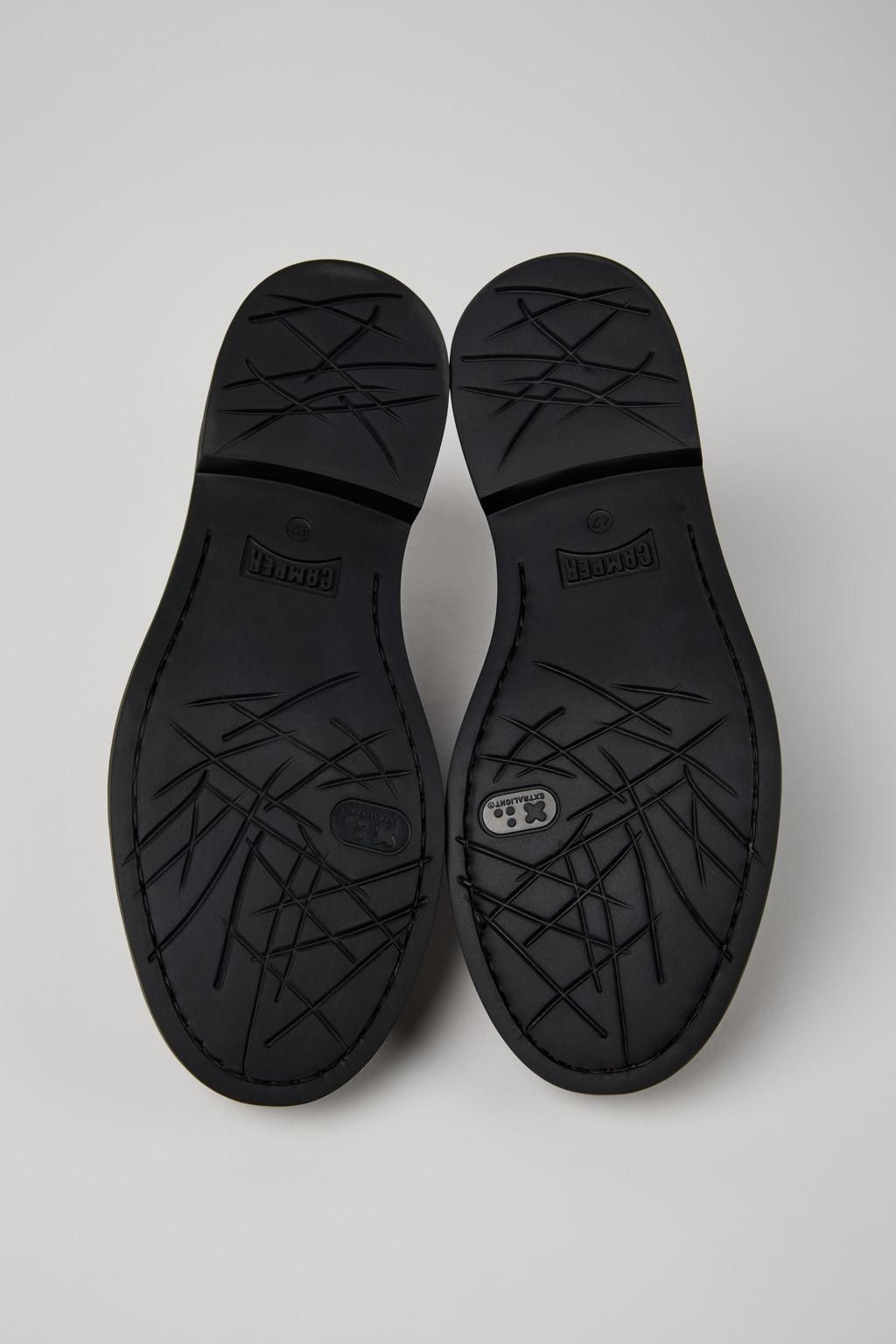 캠퍼 블랙 레더 남성 레이스업 앵클부츠 Dean K300493-001 BLACK - 상세 이미지 5