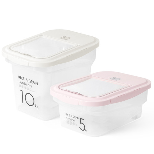파스텔톤 튼튼한 쌀통 쌀보관함 5kg - 상세 이미지 4