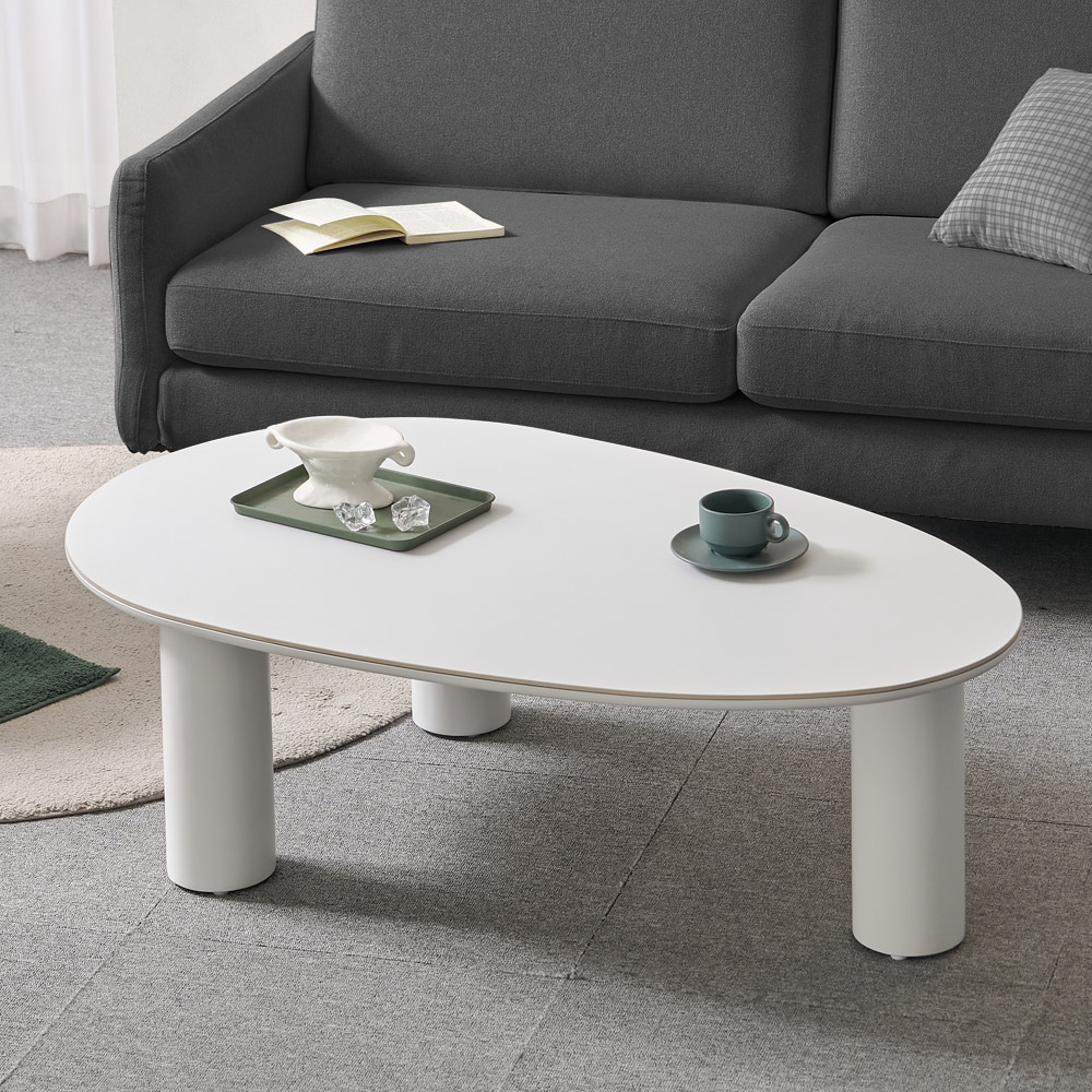 플라빈 세라믹 좌식 소파 거실 테이블 밥상 식탁 물방울 크림베이지 CNM247C