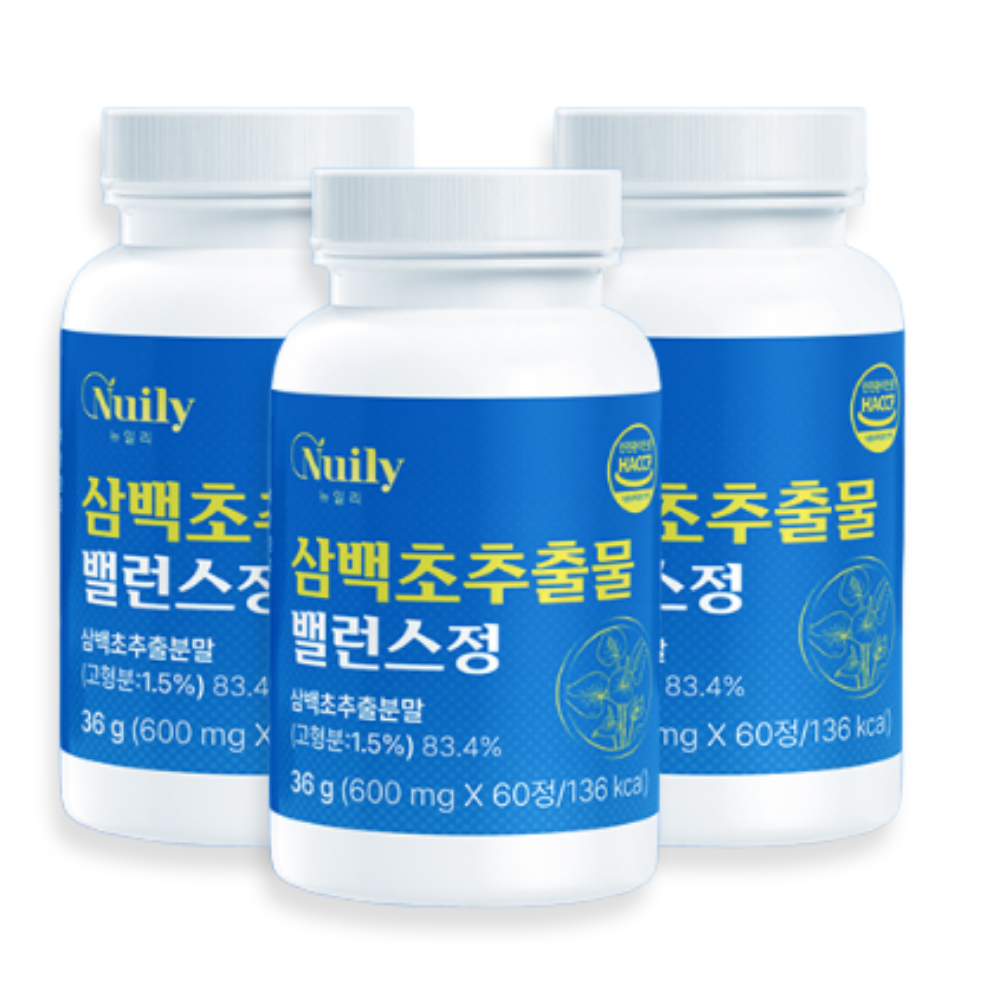 국내산 삼백초 추출물 맥문동 곰피 정 환절기 삼백초 퀘르세틴 추출분말 60정, 3개 - 상품 이미지