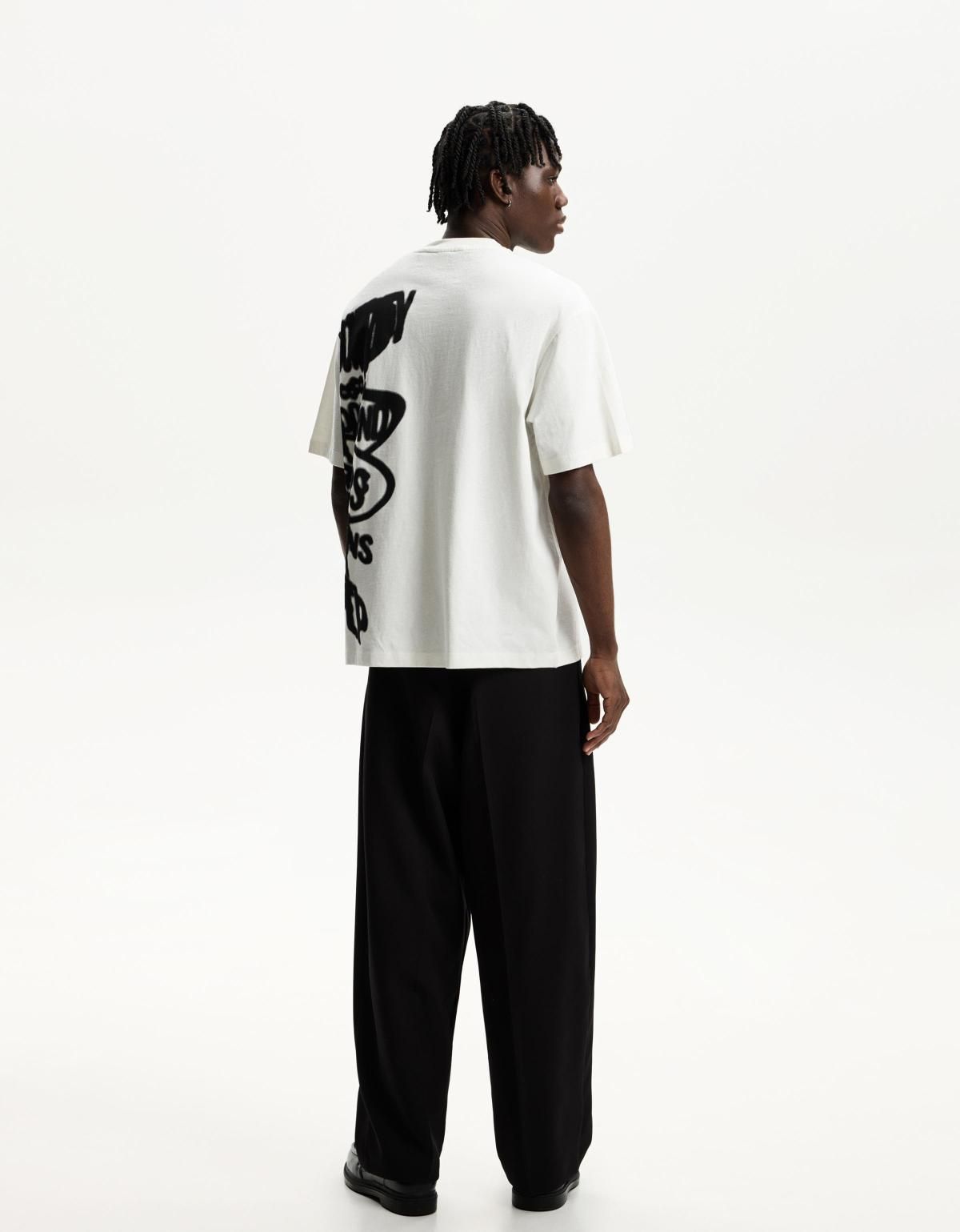 버쉬카 프린트 반팔 티셔츠 8170/777 OFF WHITE - 상세 이미지 3