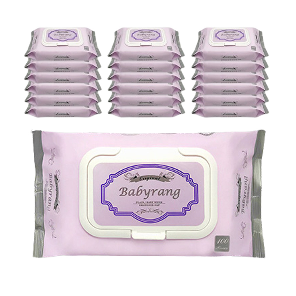 대용량 아기 물티슈 캡형 100매, 20개