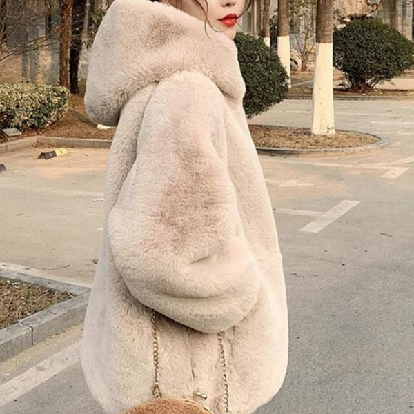 루즈핏 여자 점퍼 미디 여성 후드 점퍼 아우터 - 상품 이미지