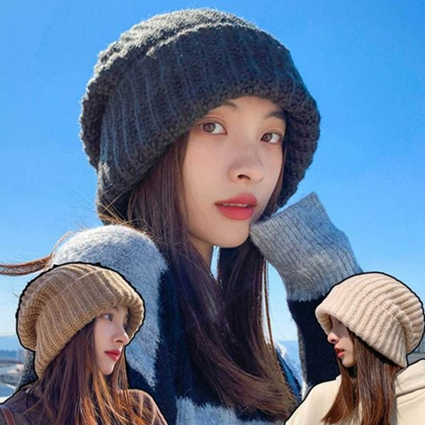 도톰한 남녀공용 비니 따뜻한 겨울 비니 모자 데일리 - 상품 이미지