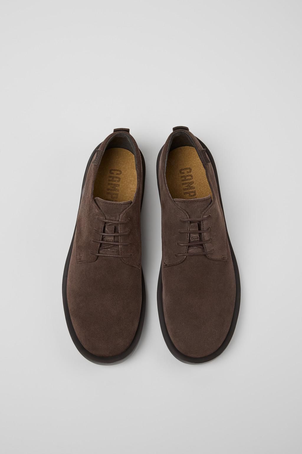 캠퍼 브라운 누벅 캐주얼 더비화 Wagon K100669-027 BROWN - 상세 이미지 4