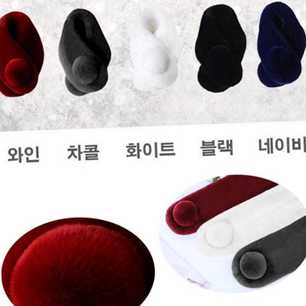 부드러운 여성 밍크 목도리 페이크 여성 쁘띠 목도리 자석 - 상품 이미지
