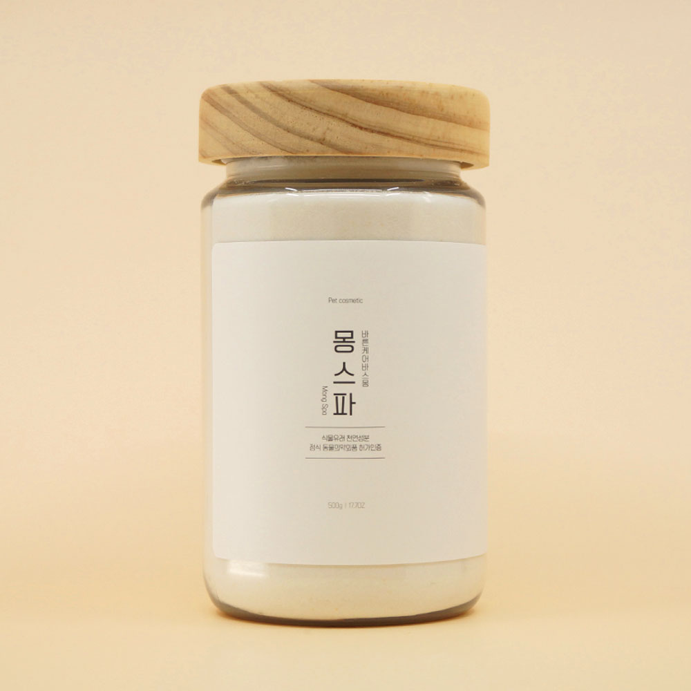 바스몽 몽스파 강아지 입욕제 샴푸 펫 스파 피부 각질 제거 500g, 1개 - 상품 이미지