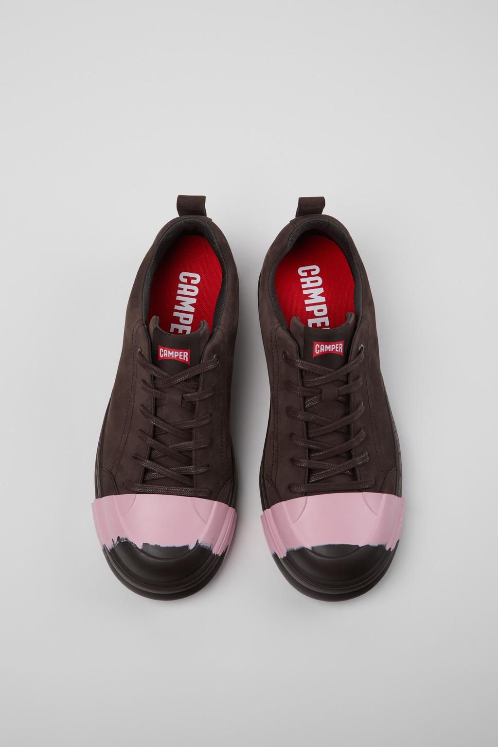 캠퍼 멀티컬러 누벅 스니커즈 Junction Runner K100978-007 BROWN - 상세 이미지 4
