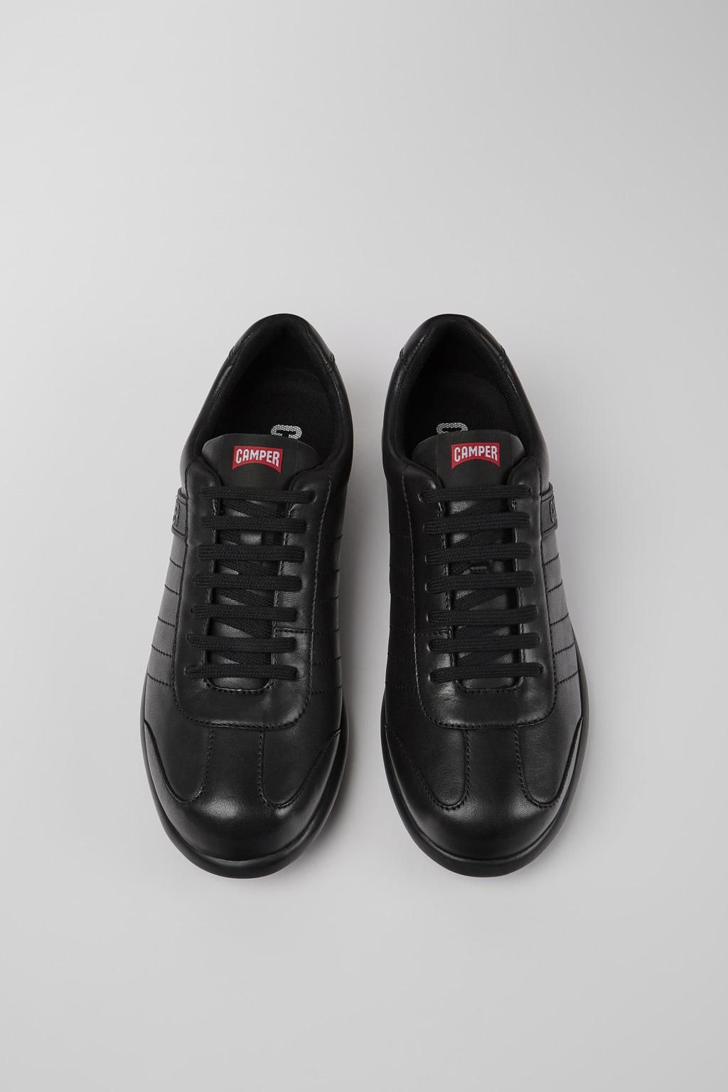 캠퍼 블랙 레더 컴포트 스니커즈 Pelotas XLite 18304-024 BLACK - 상세 이미지 4
