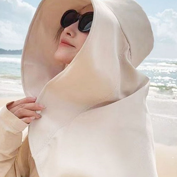 와이드챙 여자 챙 넓은 모자 플로피 여자 여름 모자 - 상품 이미지