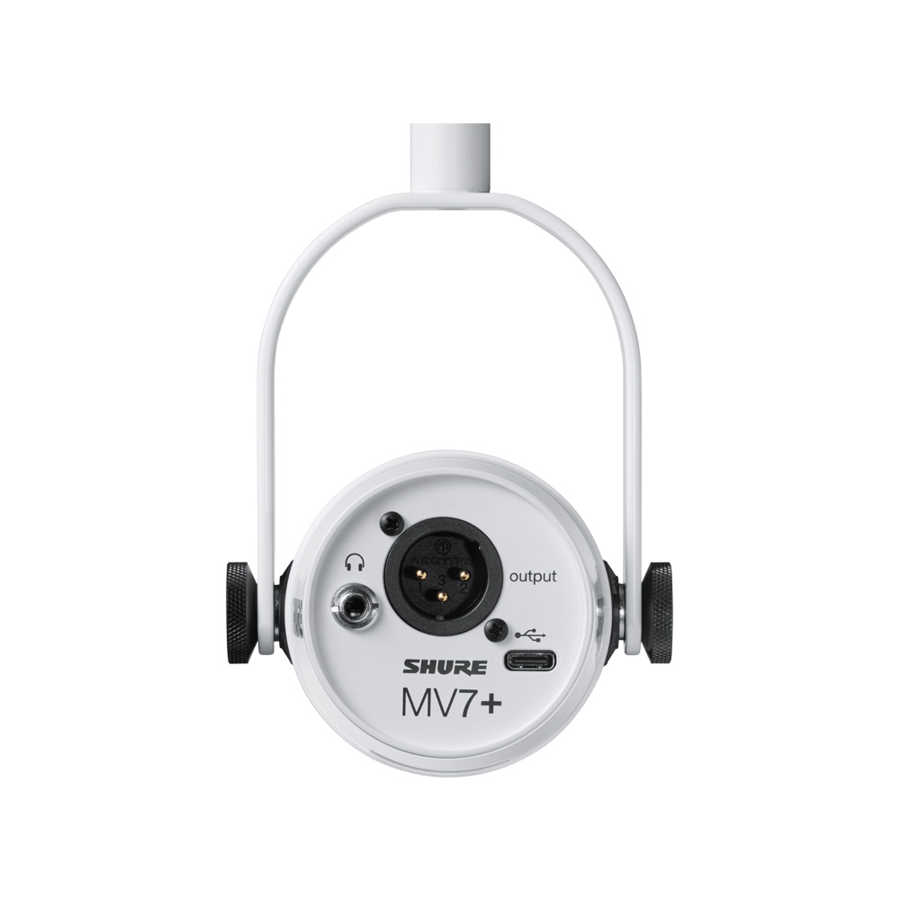 [SHURE] 슈어 MV7+ 슈어 팟캐스트 XLR, USB-C 하이브리드 듀얼 마이크 (화이트) (암스탠드 증정) - 상세 이미지 3