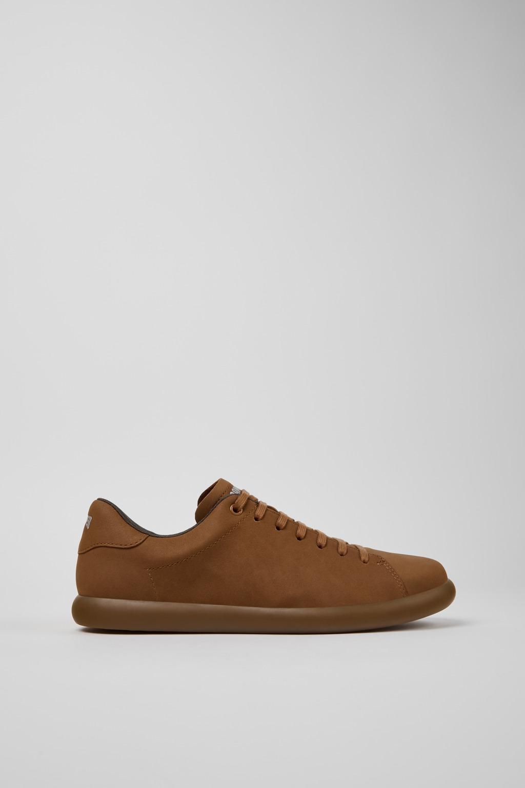 캠퍼 브라운 누벅 스니커즈 Pelotas Soller K101003-008 BROWN - 메인 이미지