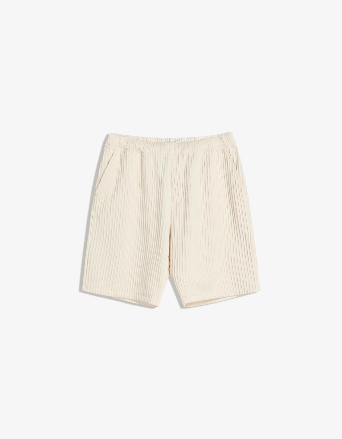 버쉬카 플리츠 아이보리 스케이터 반바지 8435/662 OFF WHITE - 상세 이미지 3