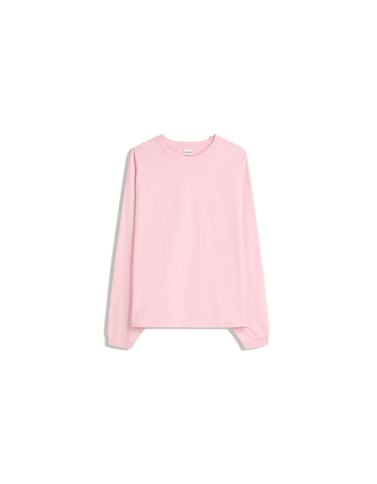 버쉬카 페일핑크 박시핏 긴팔 티셔츠 8082/116 PINK - 메인 이미지