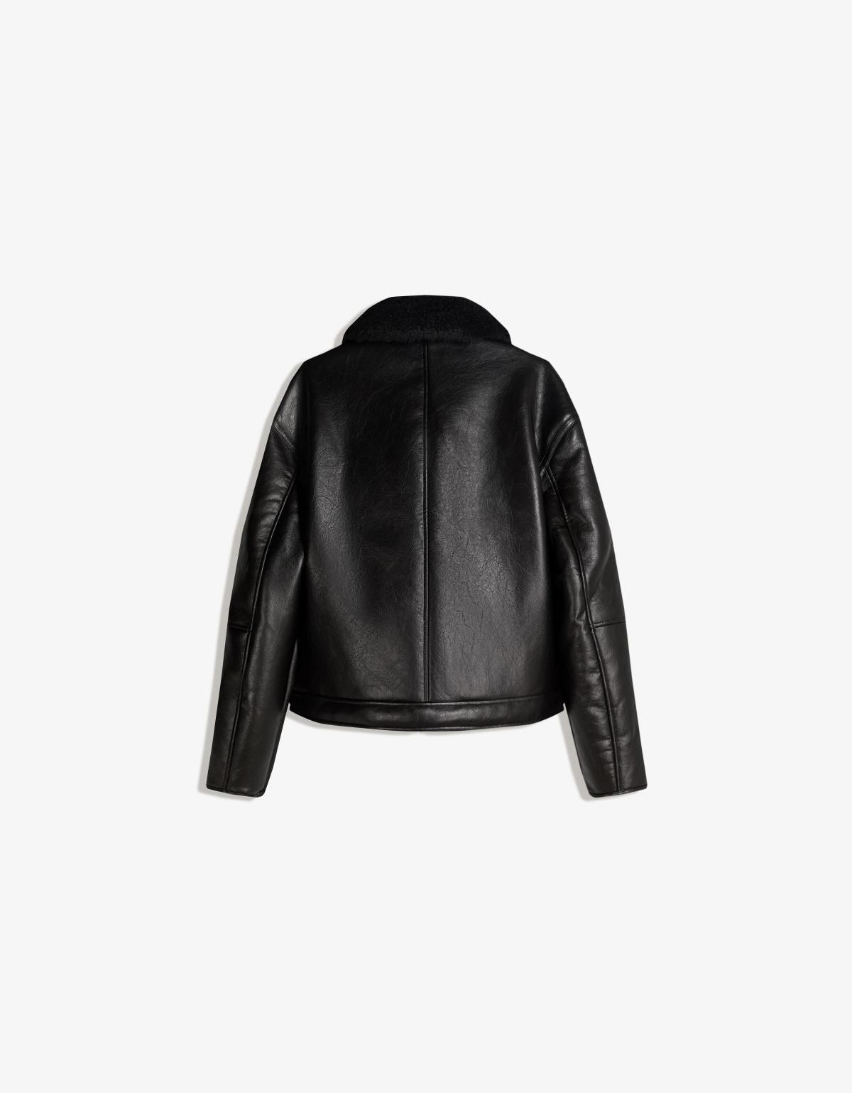 버쉬카 테크니컬 레더 이펙트 블랙 재킷 6813/073 BLACK - 상세 이미지 2