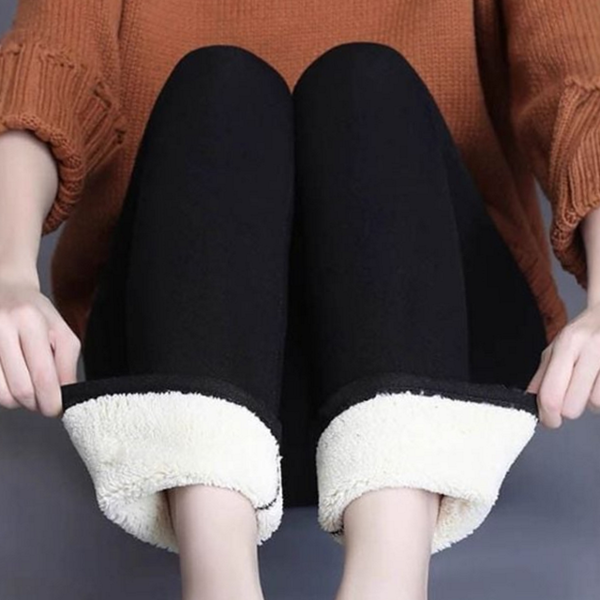 데일리 여성 기모 바지 밴딩 여성 겨울 바지 융털 - 메인 이미지
