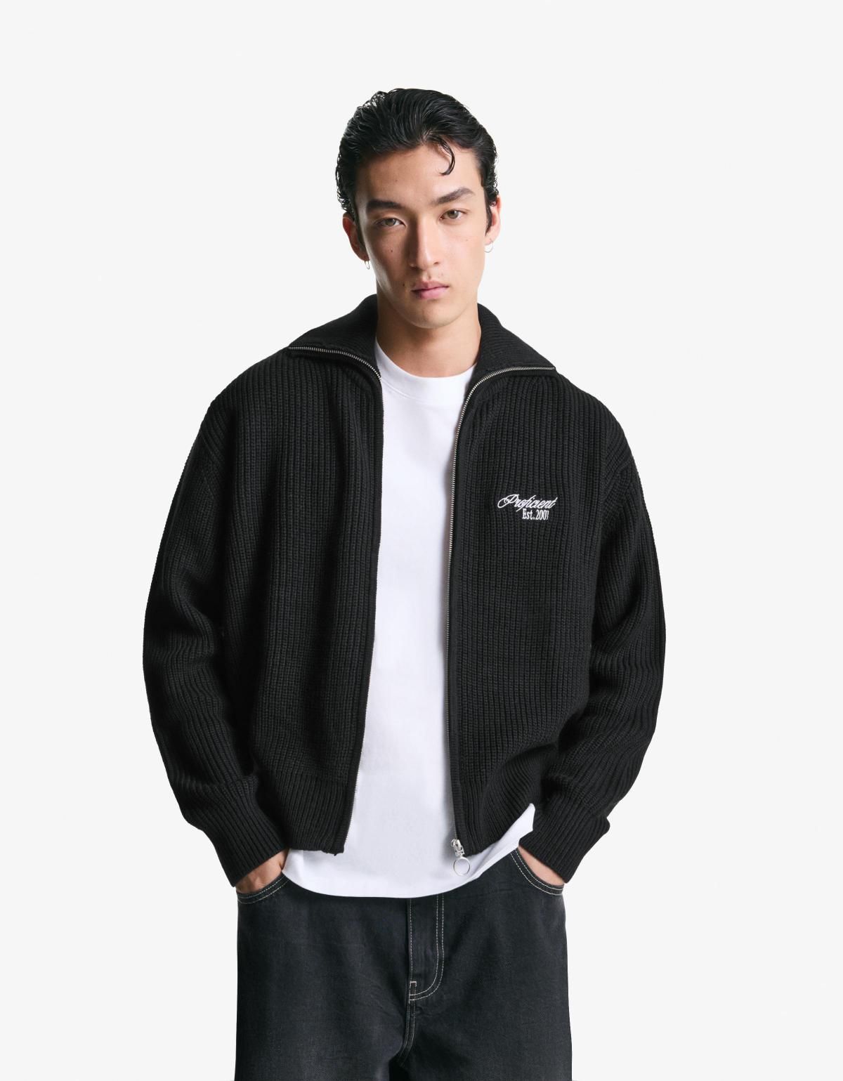 버쉬카 블랙 테크니컬 자수 집업 재킷 7040/623 BLACK - 상세 이미지 4