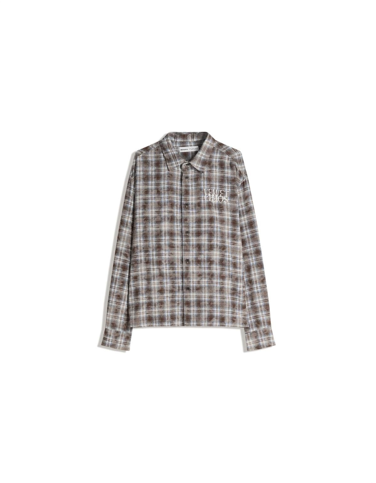 버쉬카 오버사이즈 체크 긴팔 셔츠 6412/046 LIGHT BLUE - 상세 이미지 3