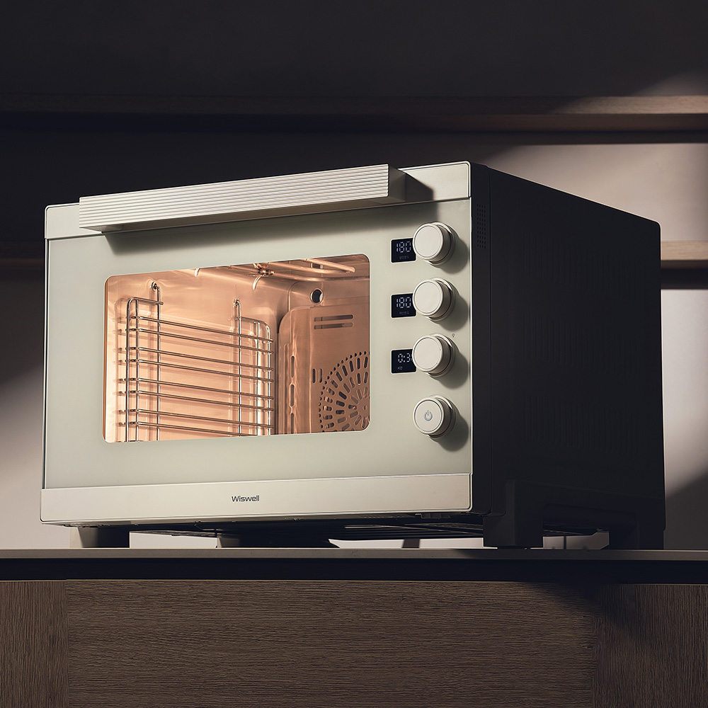 위즈웰 스텐 루미2 오븐 70L 홈베이킹 전기 컨벡션 가정용 제과 제빵 최대 250도 GL-80S 상세 이미지 3