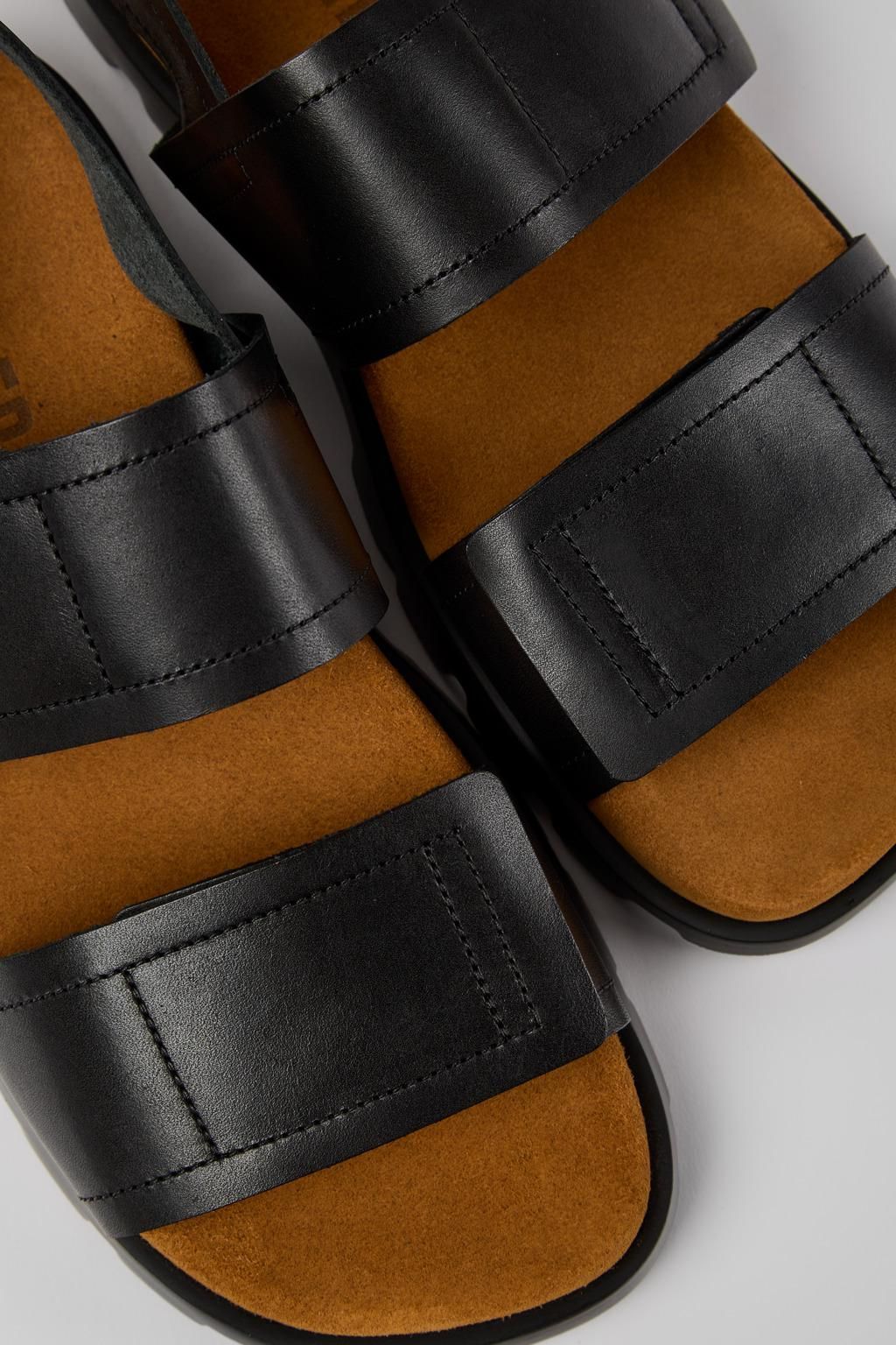 캠퍼 블랙 레더 스트랩 샌들 Brutus Sandal K100777-002 BLACK - 상세 이미지 2