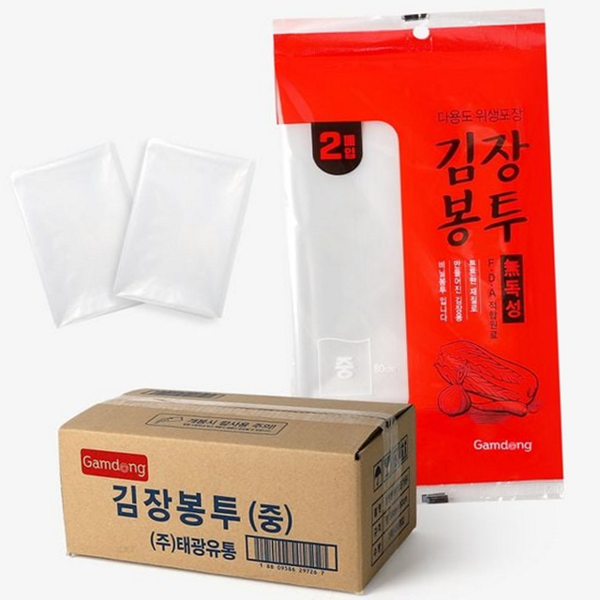두꺼운 김장 비닐 봉투 일회용 김치 김장 봉투 국산 - 메인 이미지