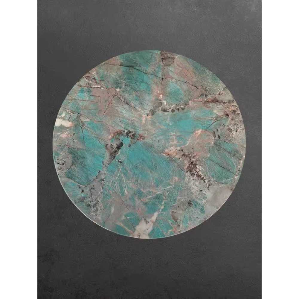 인조 대리석 상판 원형 식탁 테이블 원판 선반 인테리어 70x70cm 이미지 6