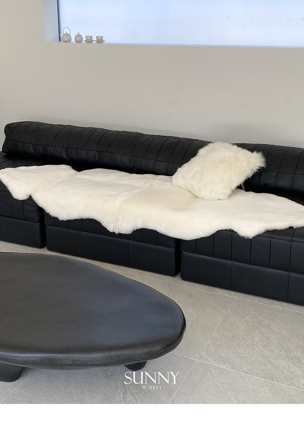 [써니양모] 프리미엄 호주 메리노 단모 러그 2P