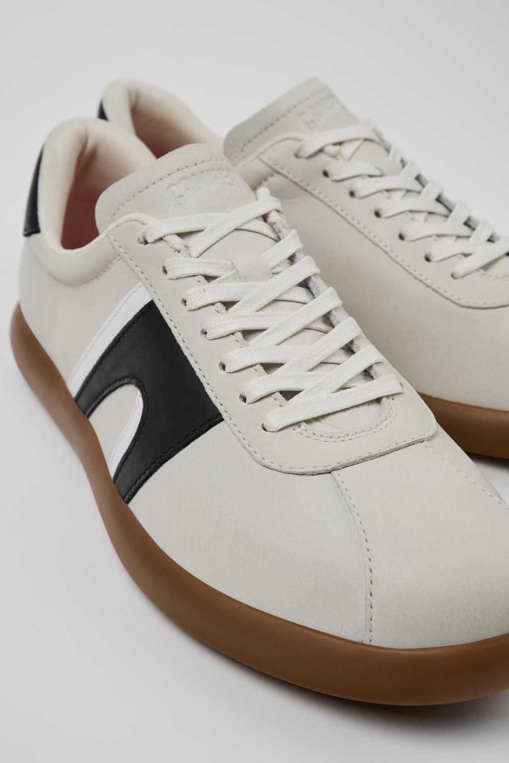 캠퍼 멀티컬러 레더 남성 스니커즈 Pelotas Soller K100937-022 WHITE - 상세 이미지 2