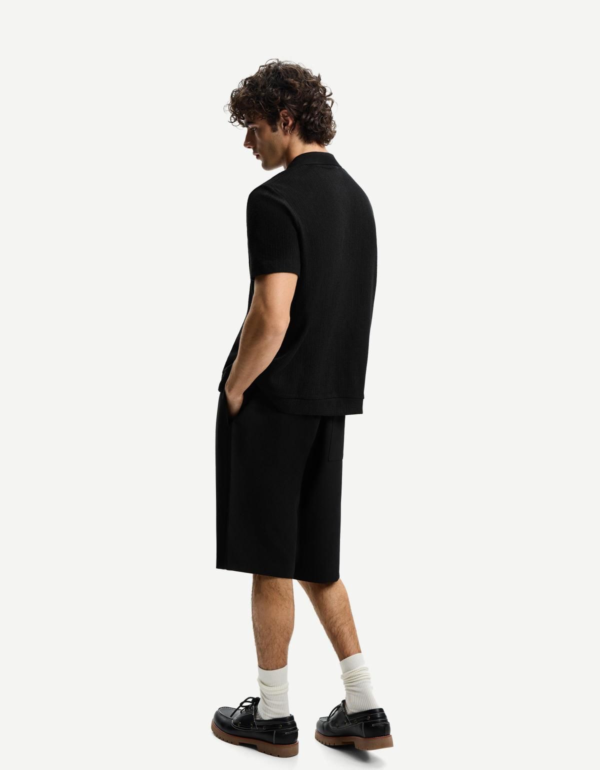 버쉬카 텍스처 폴로 셔츠 8562/777 BLACK - 상세 이미지 3