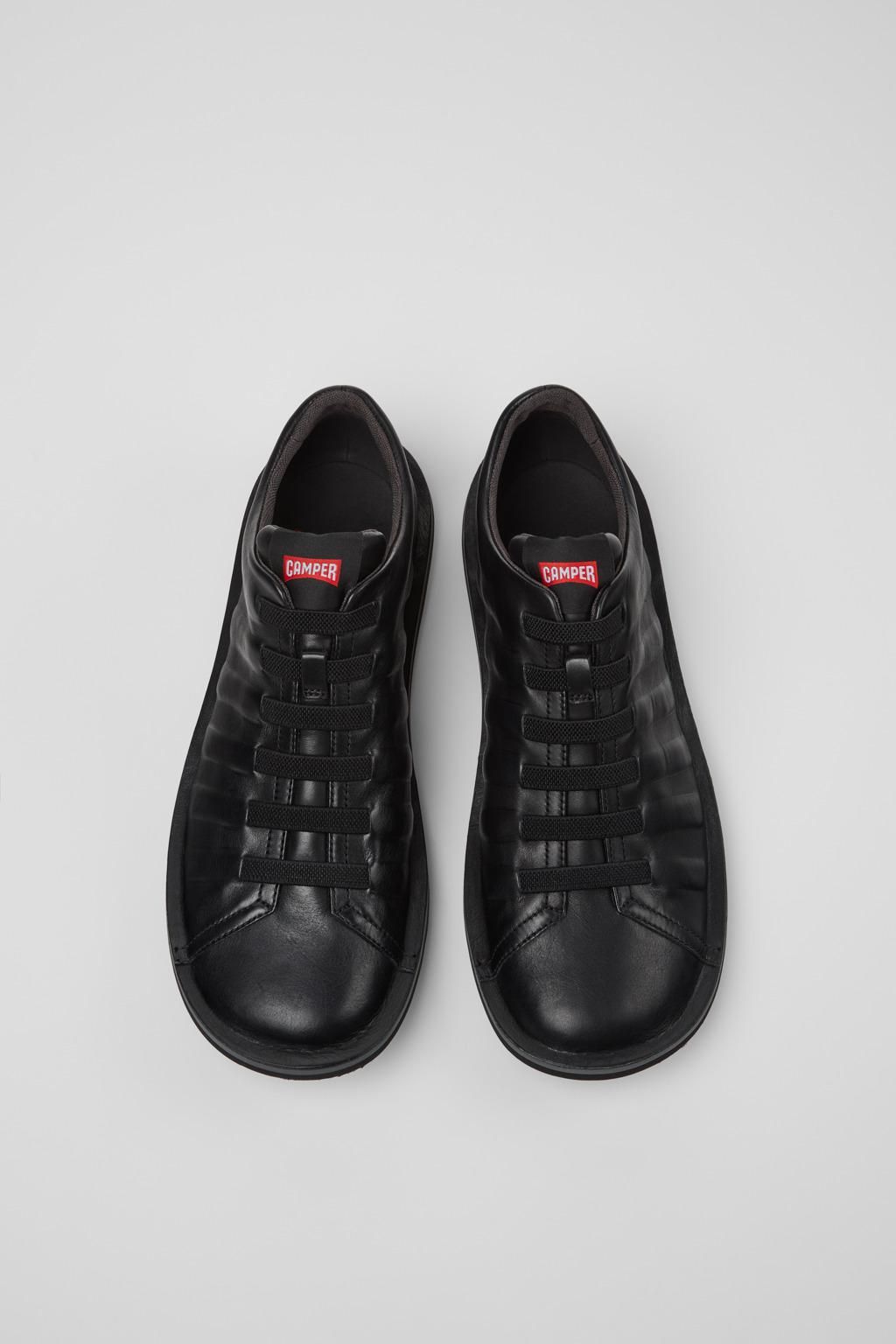 캠퍼 경량 블랙 레더 남성 스니커즈 Beetle 18751-048 BLACK - 상세 이미지 4
