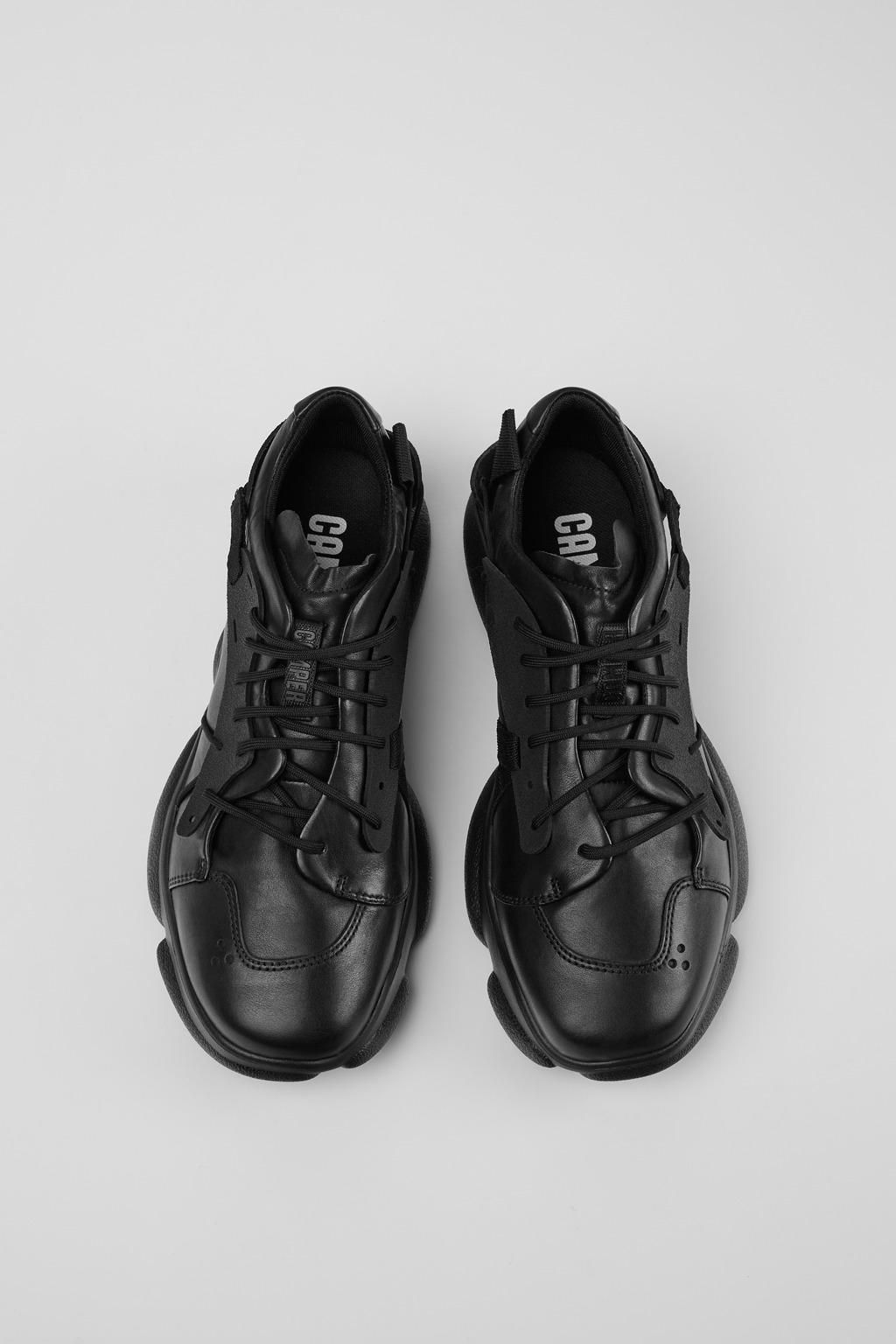 캠퍼 블랙 레더 텍스타일 스니커즈 Karst K100845-005 BLACK - 상세 이미지 4