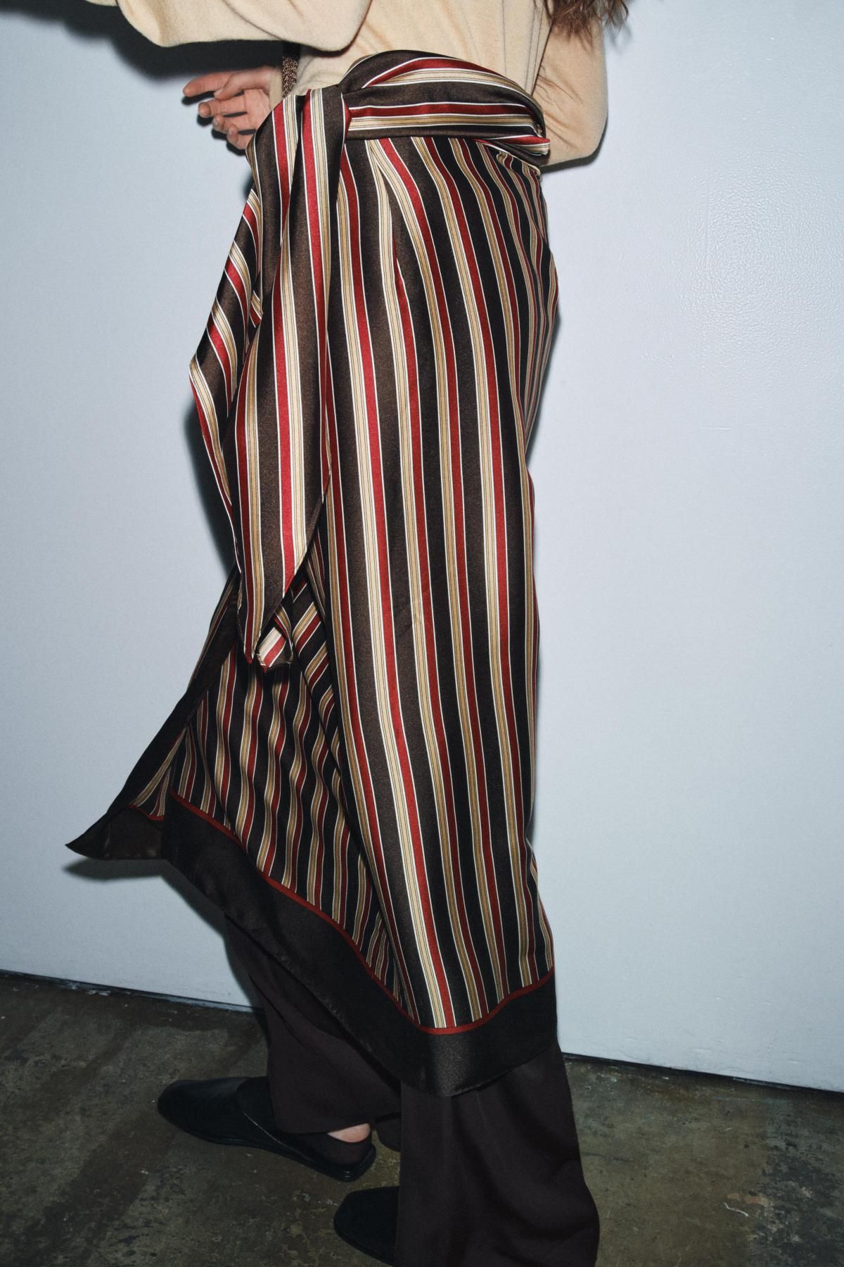 자라 스트라이프 랩 미디 스커트 9070/081 STRIPED 이미지 6
