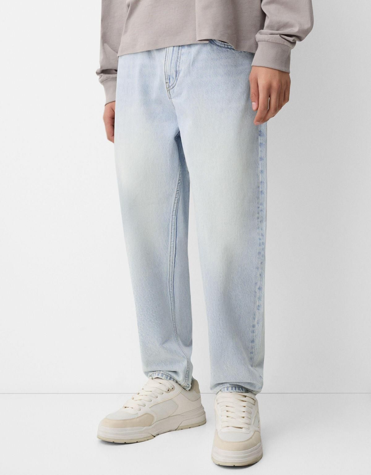 버쉬카 라이트 데님 루즈핏 와이드 청바지 0363/450 LIGHT BLUE - 상품 이미지