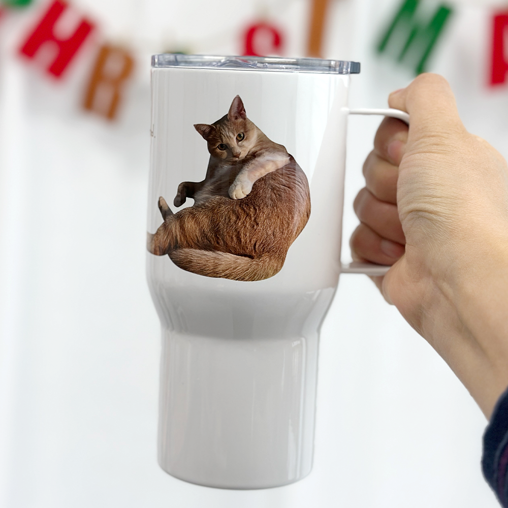 커스텀 텀블러 사진 그림 주문 제작 커플 맞춤 여름 선물 스테인리스 보온 보냉 630ml - 상품 이미지
