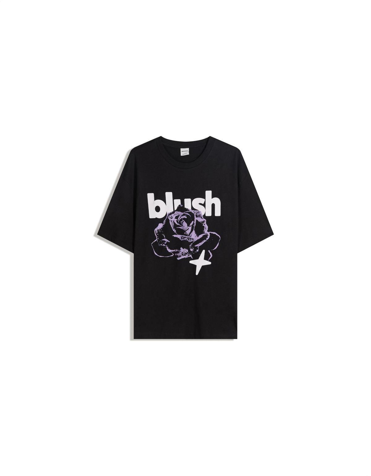 버쉬카 스트리트 프린트 블랙 반팔 티셔츠 8101/696 BLACK - 메인 이미지