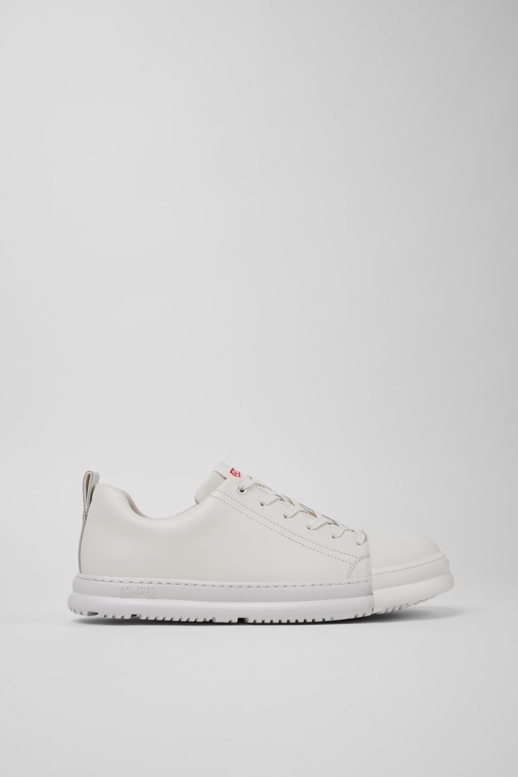 캠퍼 화이트 레더 스니커즈 Junction Runner K100978-011 WHITE - 상품 이미지