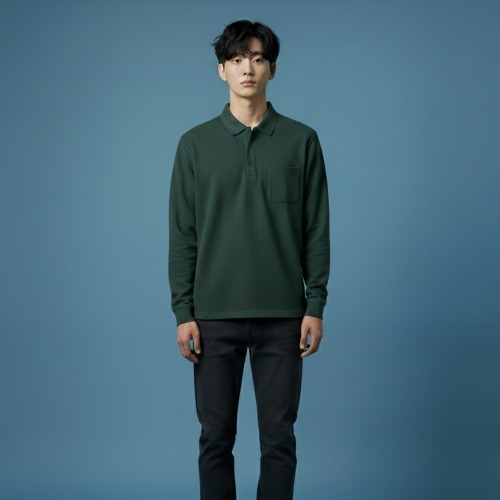 조이마담 MT50033 데일리 무지 포켓 카라 티셔츠 중년남성의류 아빠옷 - 상품 이미지