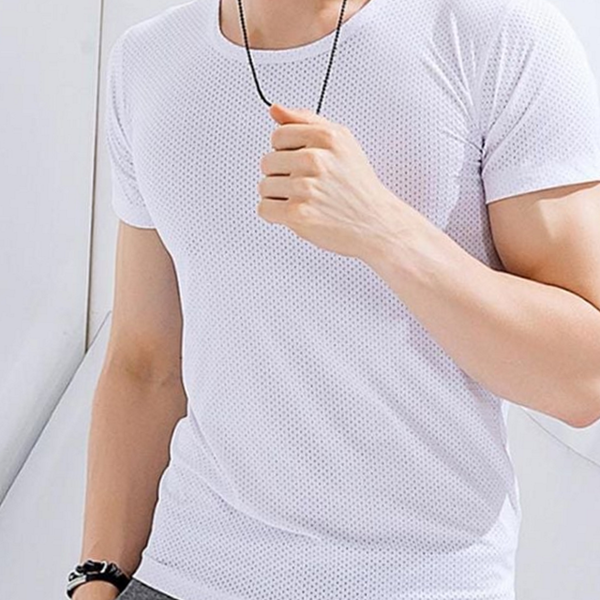 데일리 남성 기능성 티셔츠 아이스티 남성 쿨 반팔 - 상품 이미지