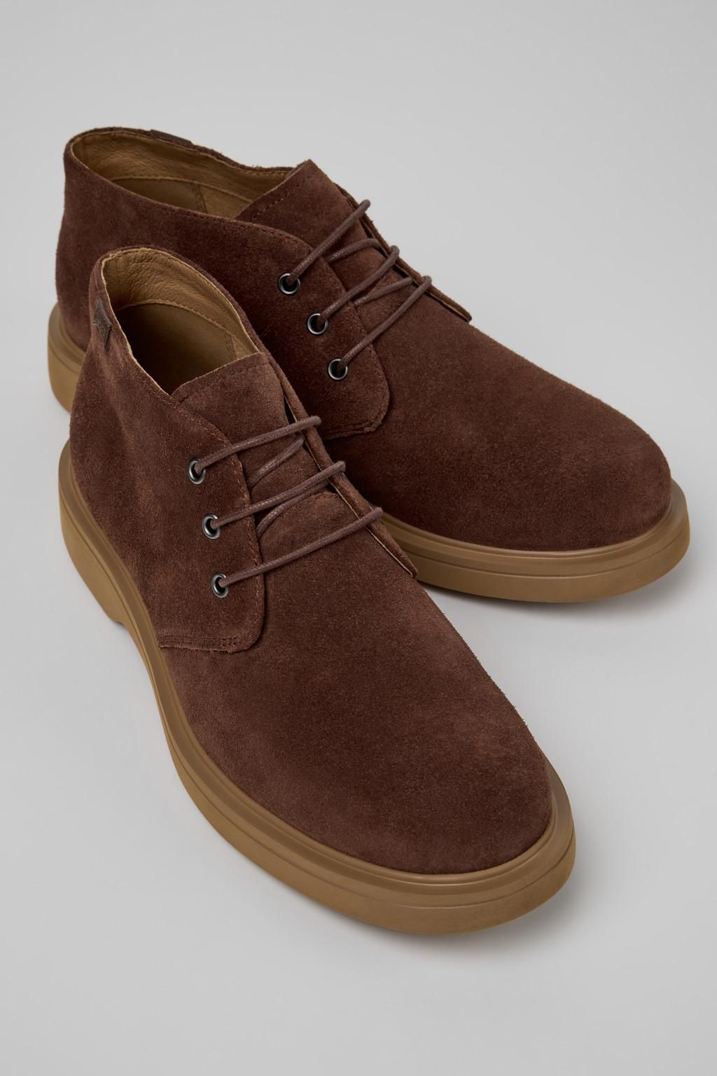 캠퍼 브라운 스웨이드 남성 앵클부츠 Norman K300513-006 BROWN - 상세 이미지 2