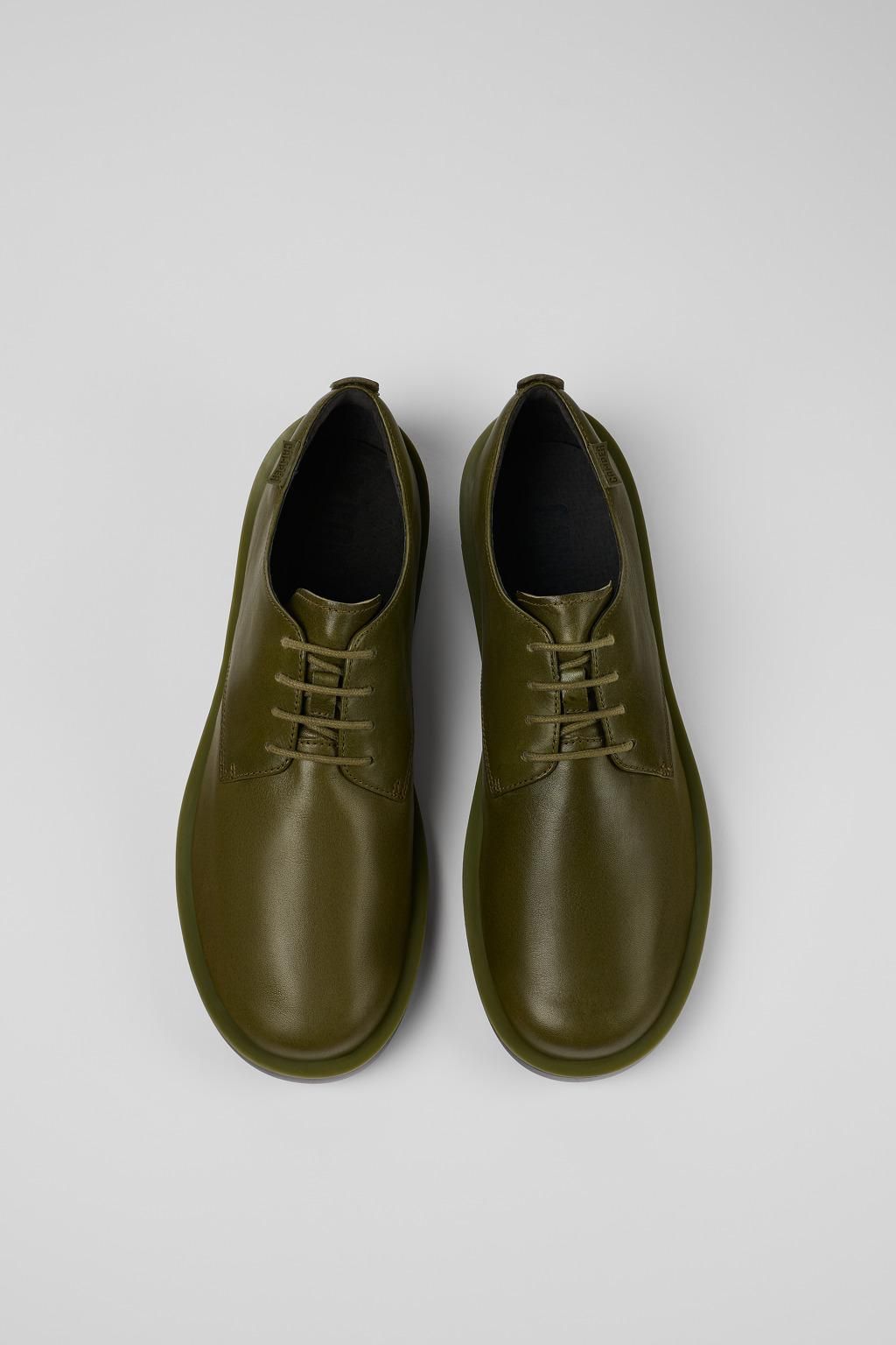캠퍼 그린 레더 캐주얼 더비화 Wagon K100669-022 GREEN - 상세 이미지 4