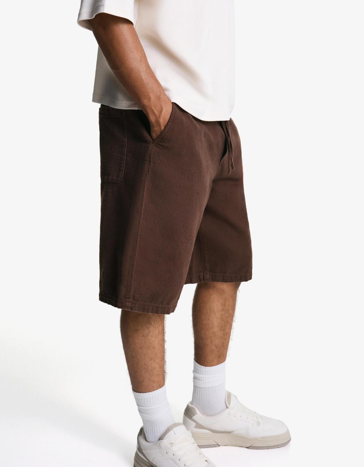 버쉬카 브라운 러스틱 조거 스케이터 반바지 8437/054 BROWN - 상세 이미지 5