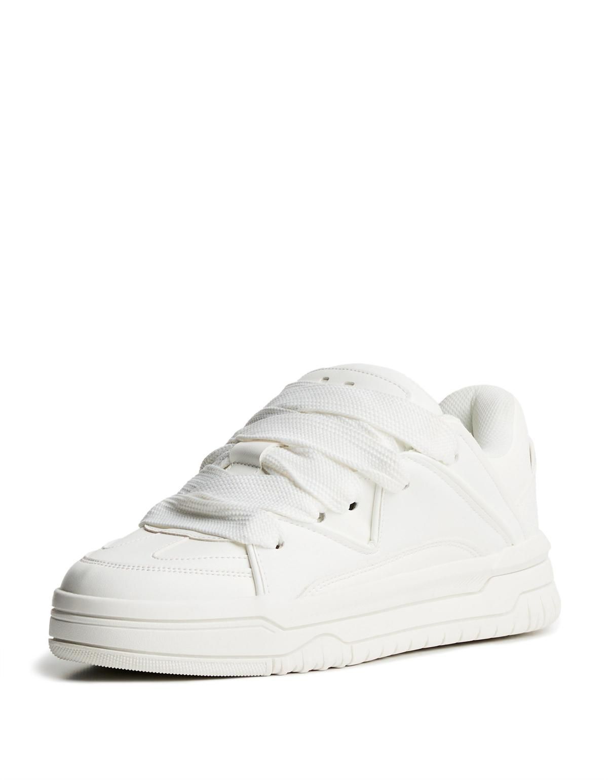 버쉬카 청키 트렌디 스케이터 로우탑 스니커즈 2411/664 WHITE 이미지 7