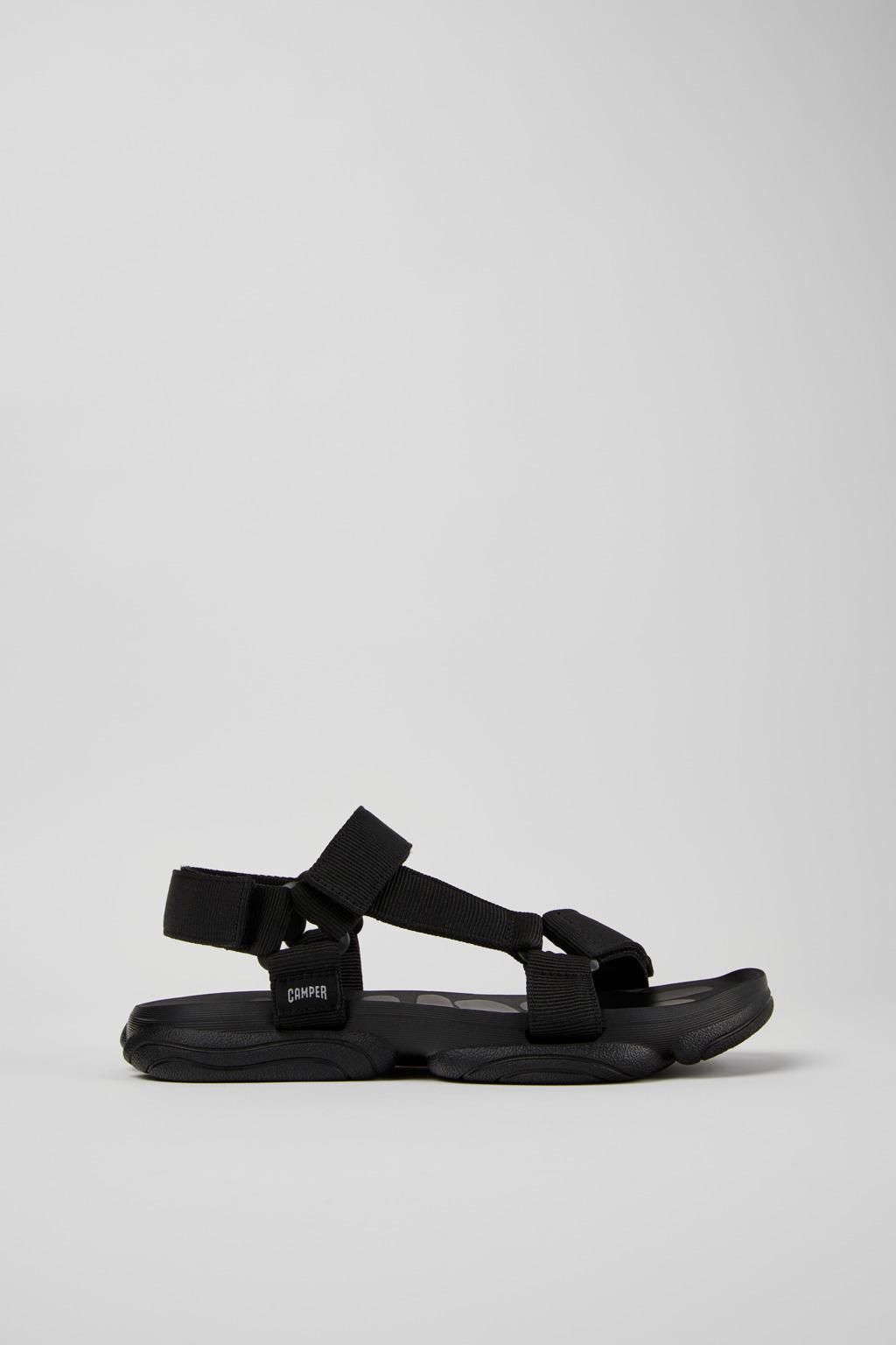 캠퍼 블랙 리사이클 테크니컬 스트랩 샌들 Karst K101048-001 BLACK - 메인 이미지
